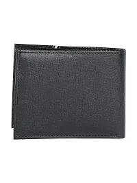 ZEVORA Men's and Women's Leather Card Holder Coin Wallet (Black)-thumb4