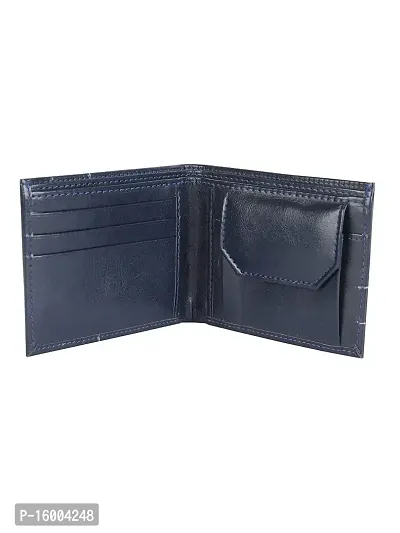 AVMART Indian Blue Leather Men's Wallet (Blue 19)-thumb2