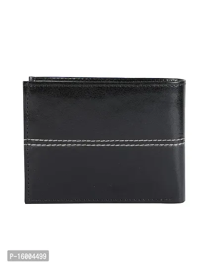 AVMART Indian Sine Black Leather Men's Wallet (Sine Black 014)-thumb5