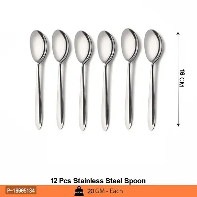 ZEVORA Stainless Steel Mix Cutlery Set/Table Ware Cutlery/Dinner Cutlery/Spoon  Forks (Set of 6 Spoon and 6 Forks) SM-thumb3