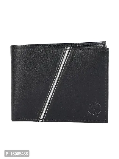 ZEVORA Men's and Women's Leather Card Holder Coin Wallet (Black)