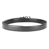 ZEVORA Women Black Leather Formal Belt-thumb4