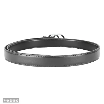 ZEVORA Women Black Leather Formal Belt-thumb5