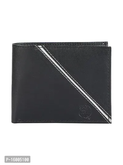 AVMART Indian Black Leather Men's Wallet (Black 011)