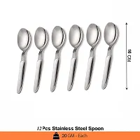 ZEVORA Stainless Steel Dinner Spoon Set of 12 Pcs. (16 cm)-thumb4