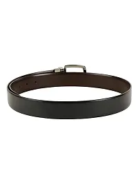 ZEVORA Men Reversible Leather Belt with Auto Turning Buckle (Black  Brown) F-thumb2