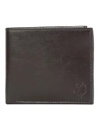 ZEVORA Men's and Women's Leather Card Holder Coin Wallet (Dark Brown)-thumb2