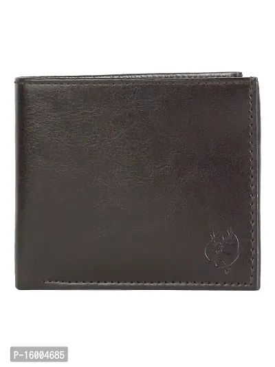 ZEVORA Men's and Women's Leather Card Holder Coin Wallet (Dark Brown)-thumb3