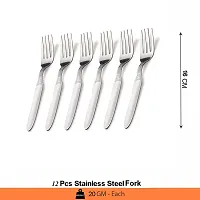 ZEVORA Stainless Steel Dinner Fork for Home/Kitchen, Set of 12 Pcs. (16 cm)-thumb4