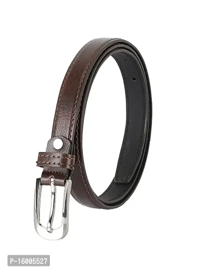 ZEVORA Women Brown Leather Formal Belt F