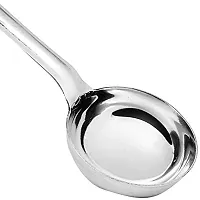 ZEVORA Pack of 2 Stainless Steel Deep Ladle | Soup/Milk Ladle/Karchi | Cooking and Serving Spoon for Kitchen 28 cm-thumb4