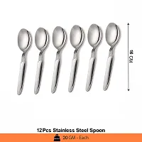 Zevora Stainless Steel Mix Cutlery Set/Table Ware Cutlery/Dinner Cutlery/Spoon  Forks (Set of 6 Spoon and 6 Forks) NT-thumb2