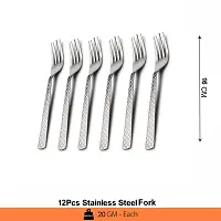 ZEVORA Stainless Steel Mix Cutlery Set/Table Ware Cutlery/Dinner Cutlery/Spoon  Forks (Set of 6 Spoon and 6 Forks) CT-thumb4