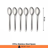 ZEVORA Premium Stainless Steel Cutlery Holder Stand Set- Set of 18 Spoons with Cutlery Holder Stand (Sigma)-thumb2