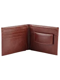 ZEVORA Quality PU Leather Wallets/Purse for Men Stylish Wallet Three Fold Dashing Genuine Best Purses for Men's (Brown)-thumb3