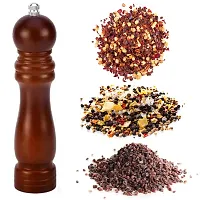 Avmart Traditional Wooden Salt  Pepper Grinder, Pepper Crusher, Mixer, Mill, Manual Shaker, Spice Storage Ceramic Crusher, Mill with Adjustable Coarseness Best Kitchen. 8inch (Light Brown)-thumb4