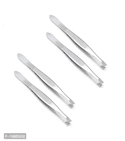 AVMART Pack of 4 Professional Manicure Pedicure Beauty Tools Set Eyebrow Tweezers for Salon Home Travel Use