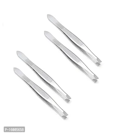 AVMART Pack of 4 Professional Manicure Pedicure Beauty Tools Set Eyebrow Tweezers for Salon Home Travel Use-thumb0