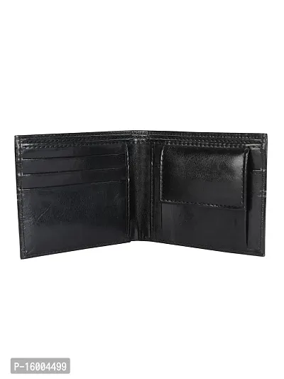 AVMART Indian Sine Black Leather Men's Wallet (Sine Black 014)-thumb2