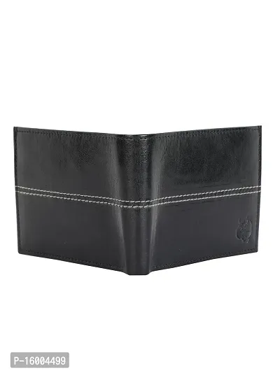 AVMART Indian Sine Black Leather Men's Wallet (Sine Black 014)-thumb4