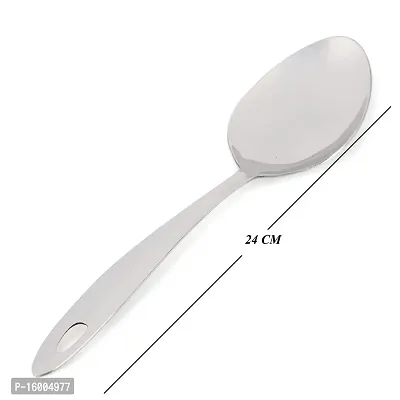 ZEVORA Pack of 2 Stainless Steel Basting/Serving Spoon (Chamcha) 25 cm-thumb2