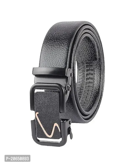 ZEVORA Men's Casual,Formal Leather Auto Lock Buckle Belt-thumb0