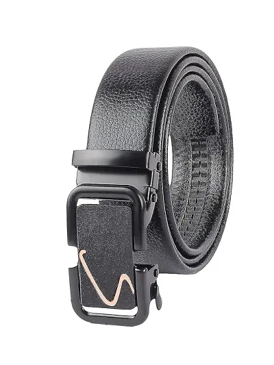 ZEVORA Mens Casual Formal Leather Auto Lock Buckle Belt