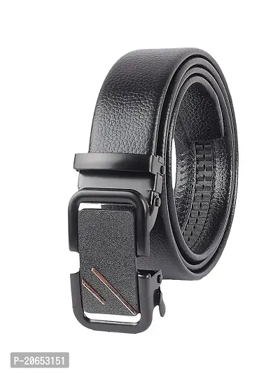 ZEVORA Men's Casual,Formal Leather Auto Lock Buckle Belt