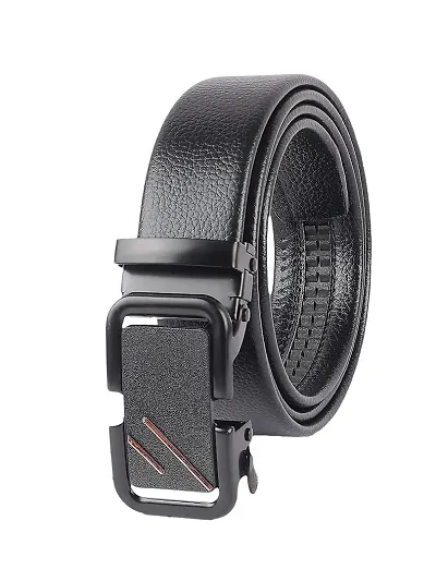 ZEVORA Mens Casual Formal Leather Auto Lock Buckle Belt