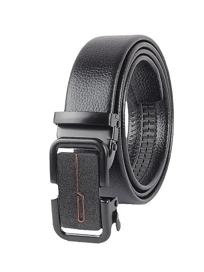 ZEVORA Mens Casual Formal Leather Auto Lock Buckle Belt