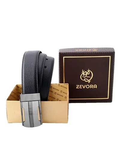 ZEVORA Men Reversible Leather Belt