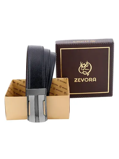 ZEVORA Men Reversible Leather Belt