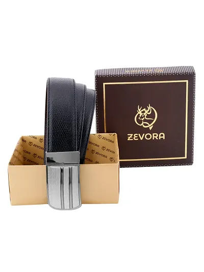 ZEVORA Men Reversible Leather Belt