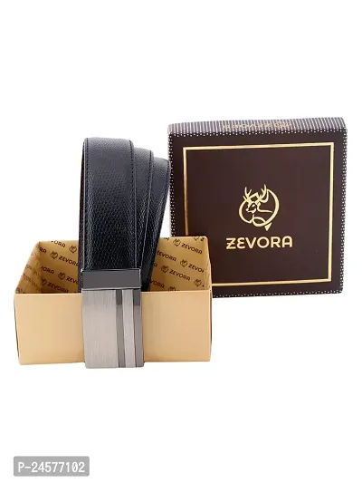 ZEVORA Men Reversible  Leather Belt