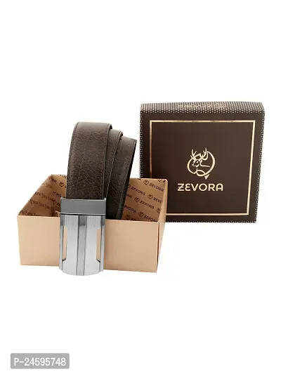 ZEVORA Men Reversible  Leather Belt