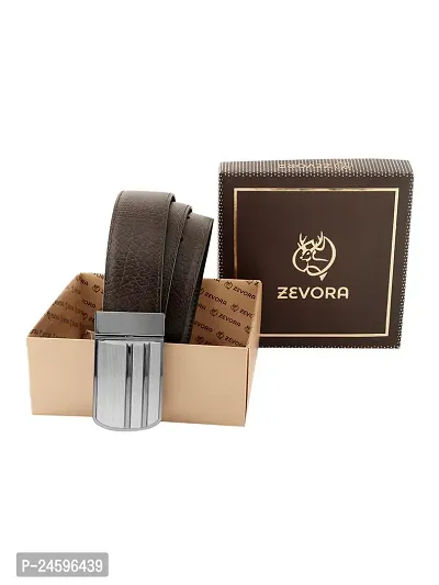 ZEVORA Men Reversible  Leather Belt