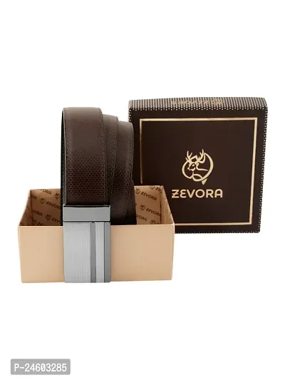 ZEVORA Men Reversible  Leather Belt