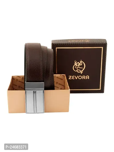 ZEVORA Men Reversible  Leather Belt