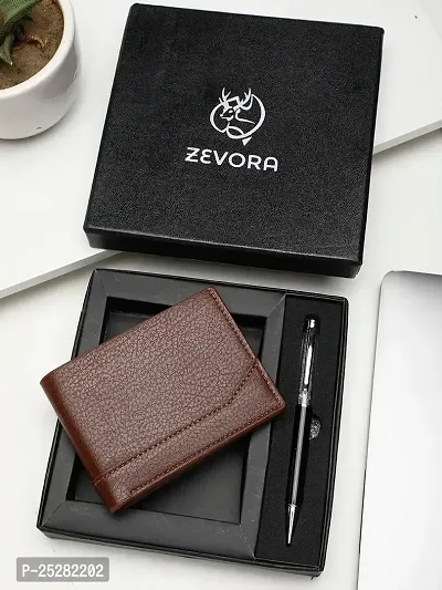 Zevora Mens Gift Combo Of Wallet  Pen(Pack Of 2)