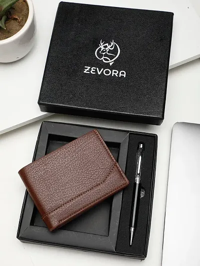 Zevora Mens Gift Combo Of Wallet Pen(Pack Of 2)