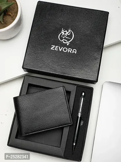 Zevora Mens Gift Combo Of Wallet  Pen(Pack Of 2)