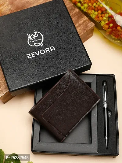 Zevora Mens Gift Combo Of Wallet  Pen(Pack Of 2)-thumb0