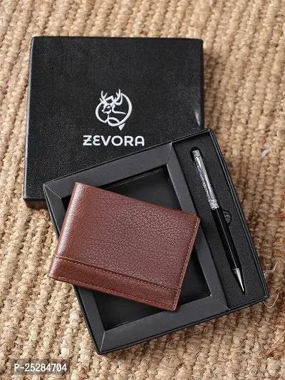 Zevora Mens Gift Combo Of Wallet  Pen(Pack Of 2)-thumb0