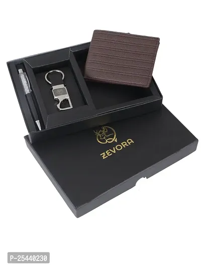 Zevora Men Pen  Wallet,Keyring Gift Combo(Pack Of 3)-thumb0