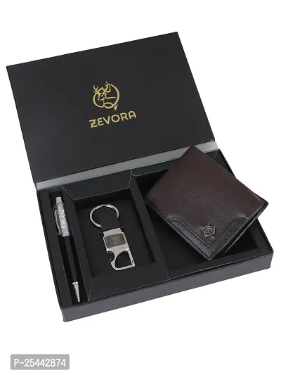 Zevora Men Pen  Wallet, Keyring Gift Combo(Pack Of 3)