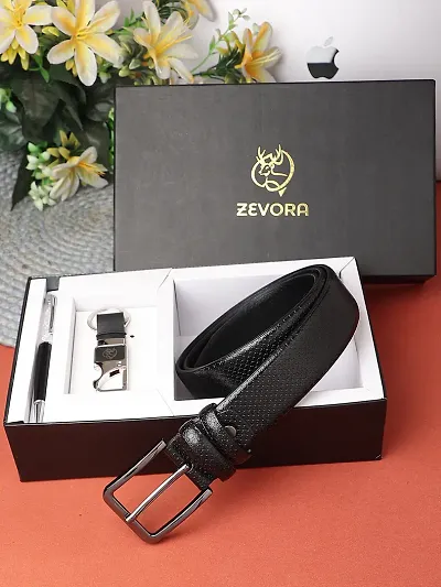 Zevora Men Belt,  Pen, Keyring Gift Combo(Pack Of 3)