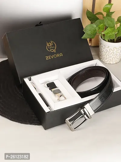 Zevora Men Belt,  Pen,  , Keyring Gift Combo(Pack Of 3)