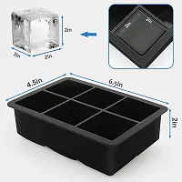 BPA Free Silicone  Ice Cube Square Tray Mold Pack of 2-thumb1