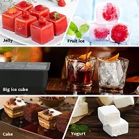 BPA Free Silicone  Ice Cube Square Tray Mold Pack of 2-thumb2