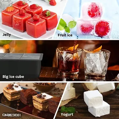 BPA Free Silicone  Ice Cube Square Tray Mold Pack of 2-thumb3